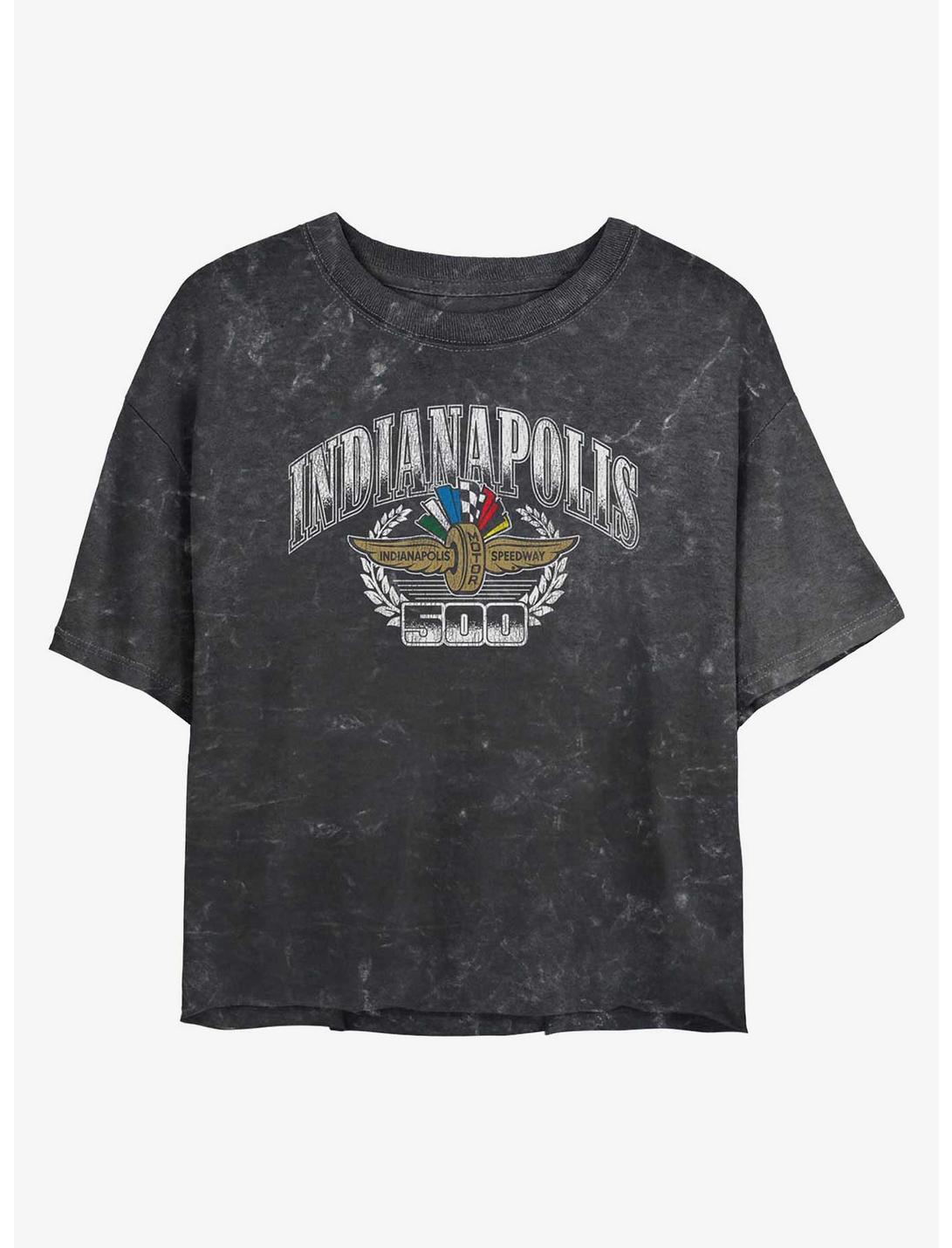 Indianapolis 500 Regal Crest Girls Mineral Wash Crop T-Shirt