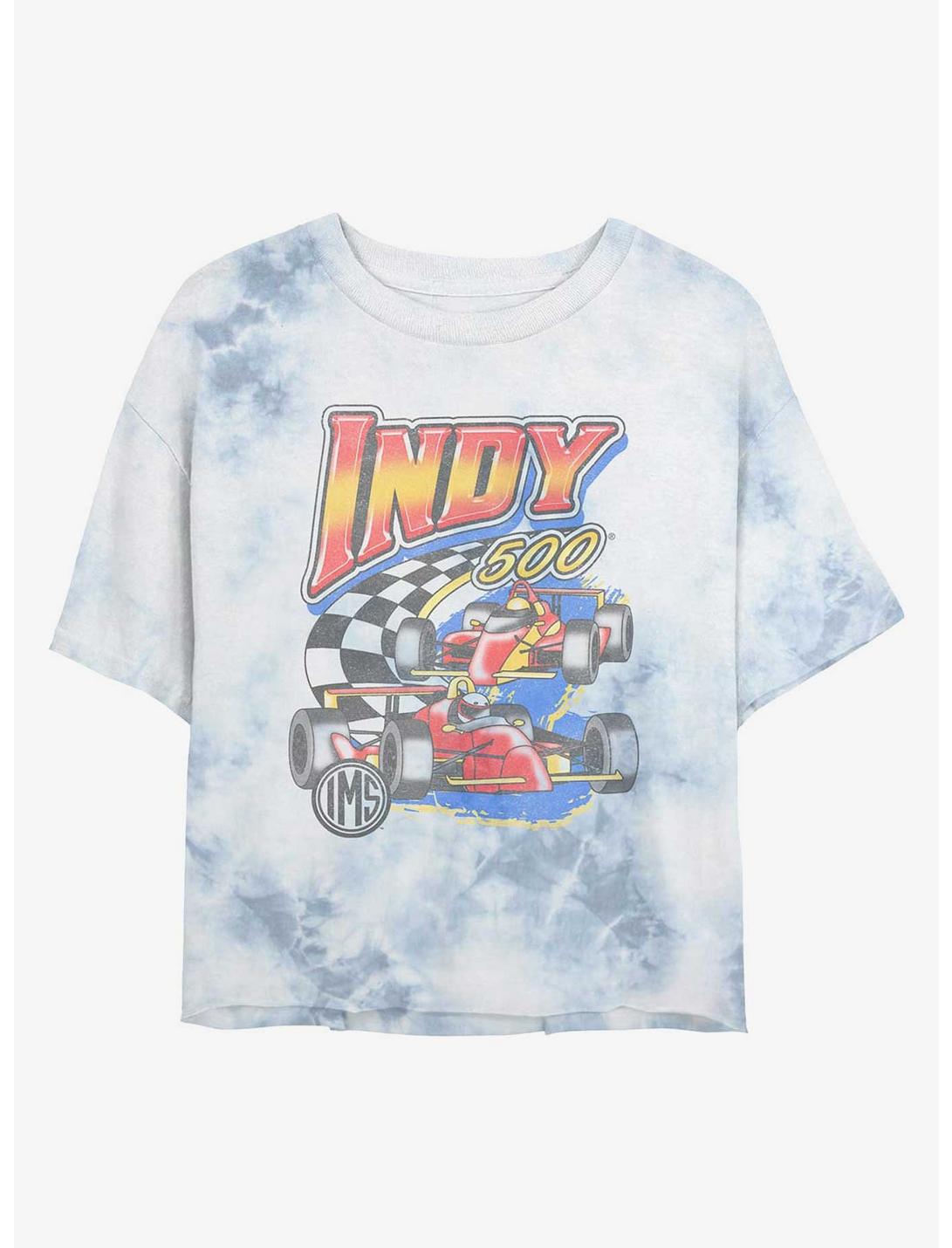 Indianapolis 500 Vinatge Racing Girls Tie-Dye Crop T-Shirt