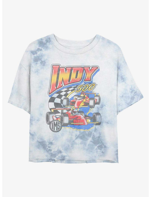 Indianapolis 500 Vinatge Racing Girls Tie-Dye Crop T-Shirt