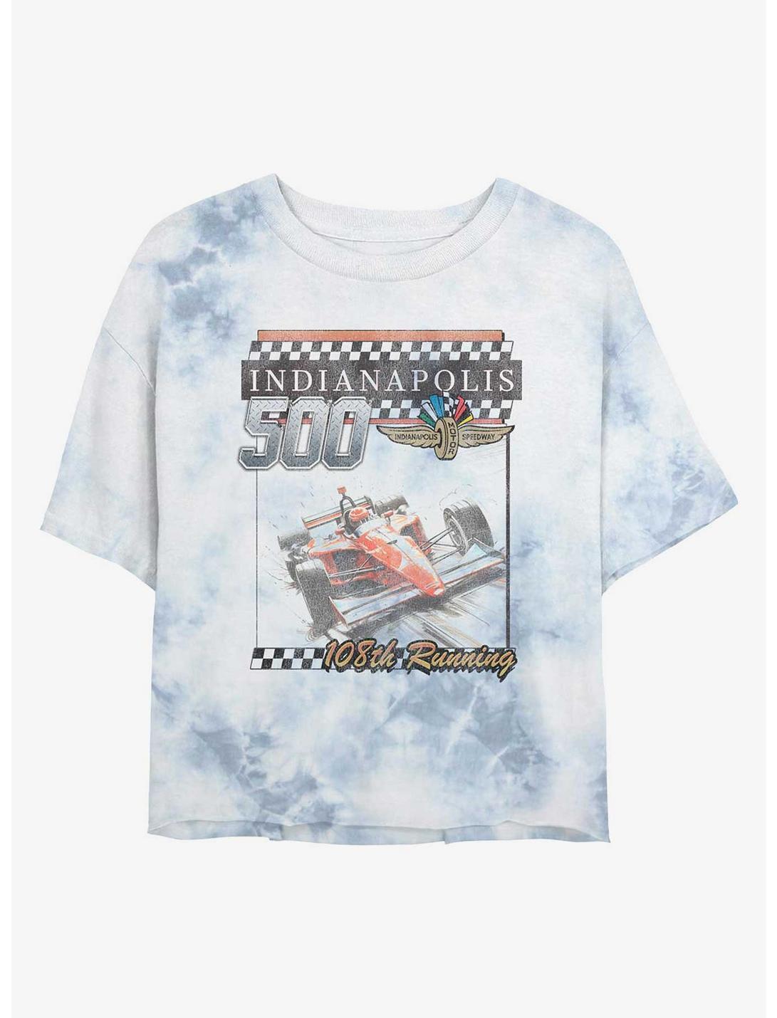 Indianapolis 500 108Th Running Girls Tie-Dye Crop T-Shirt