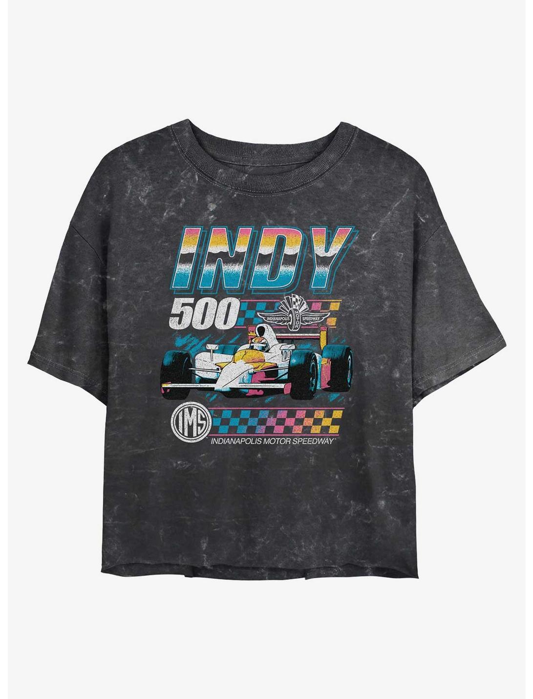 T-shirt court Indianapolis 500 Vintage Neon pour filles (lavage minéral)