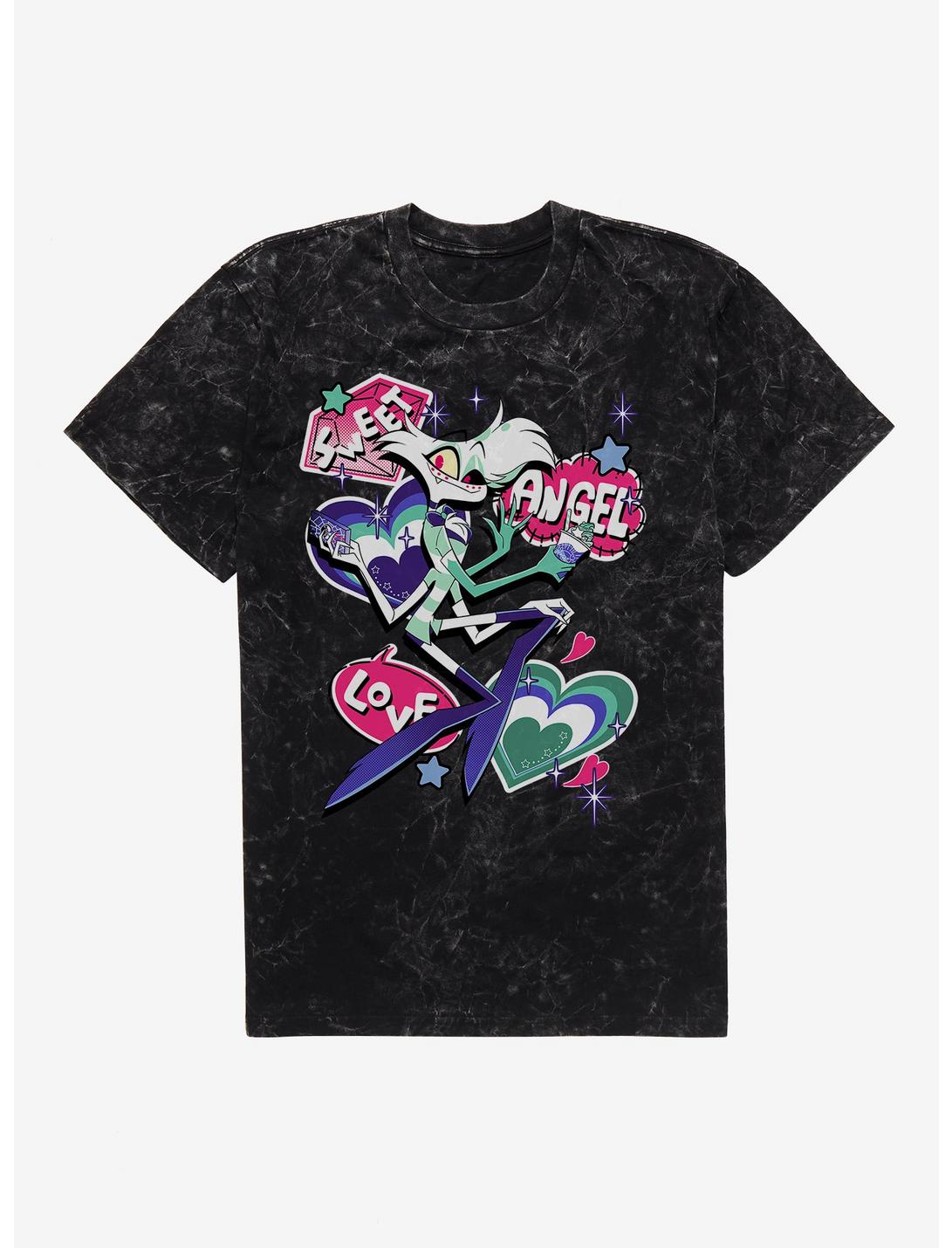 Hazbin Hotel Sweet Angel Love Angel Dust Mineral Wash T-Shirt
