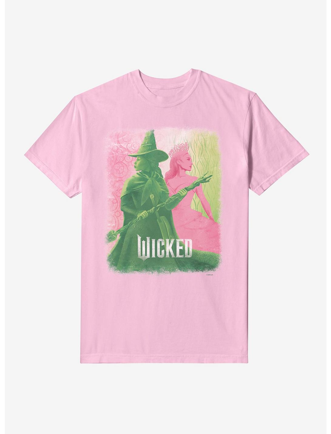 T-shirt délavé Wicked Elphaba Glinda à empiècements
