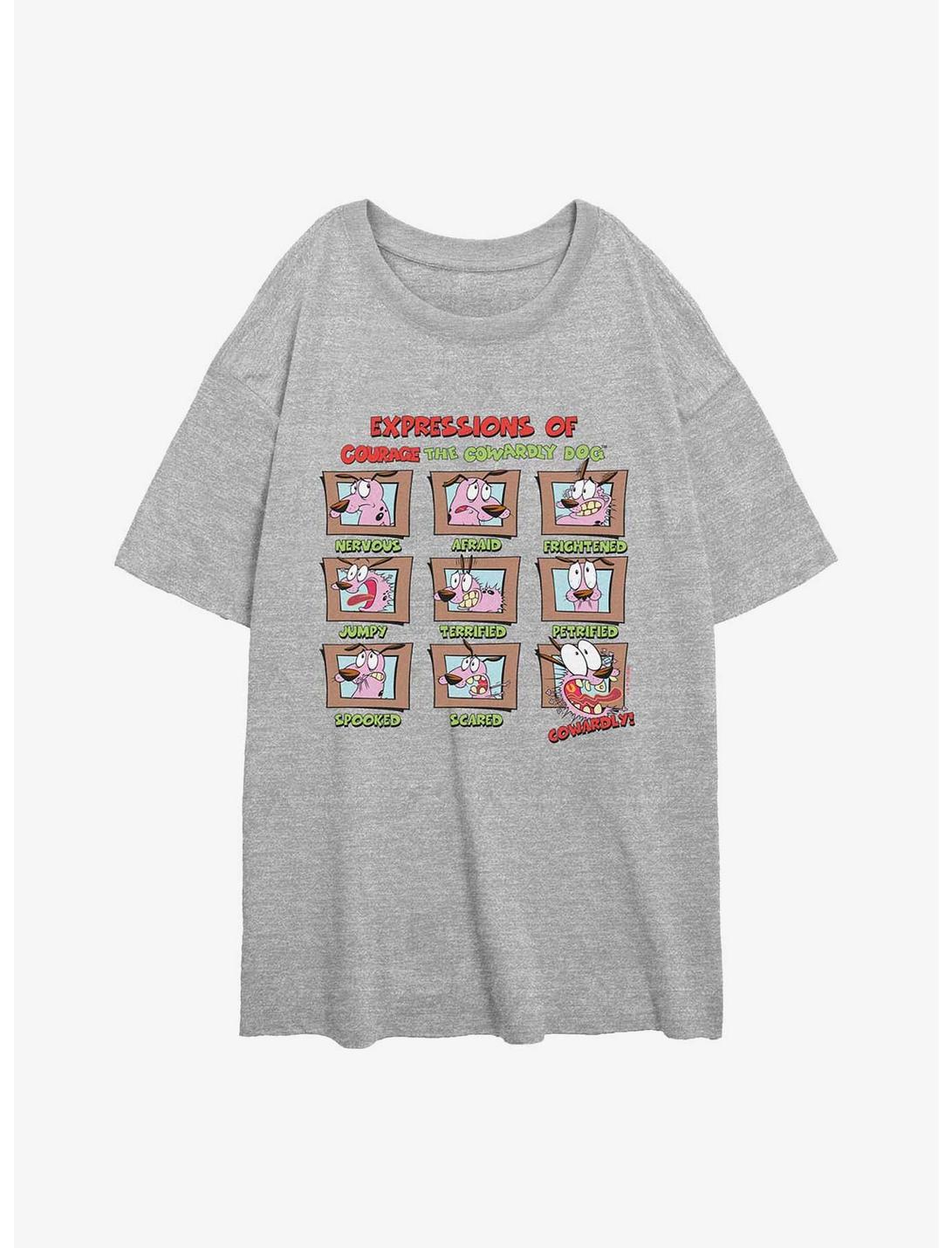 T-shirt oversize fille Courage the Cowardly Dog Expressions de lâcheté