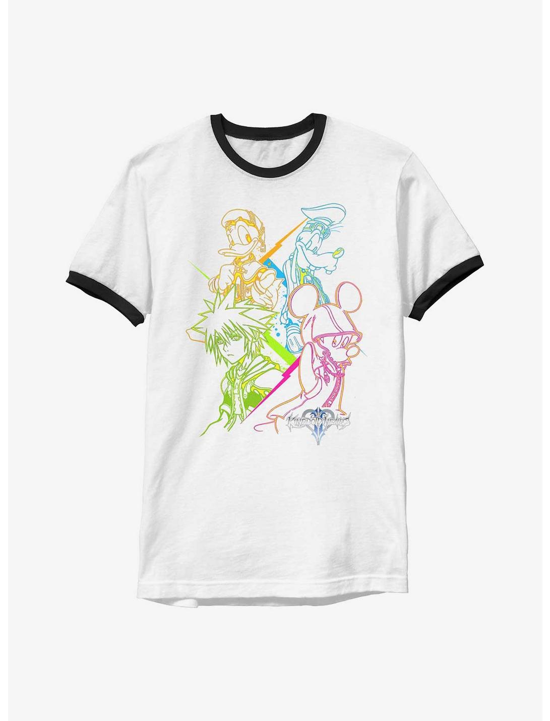 Disney Kingdom Hearts Kingdom Neon Color Ringer T-Shirt
