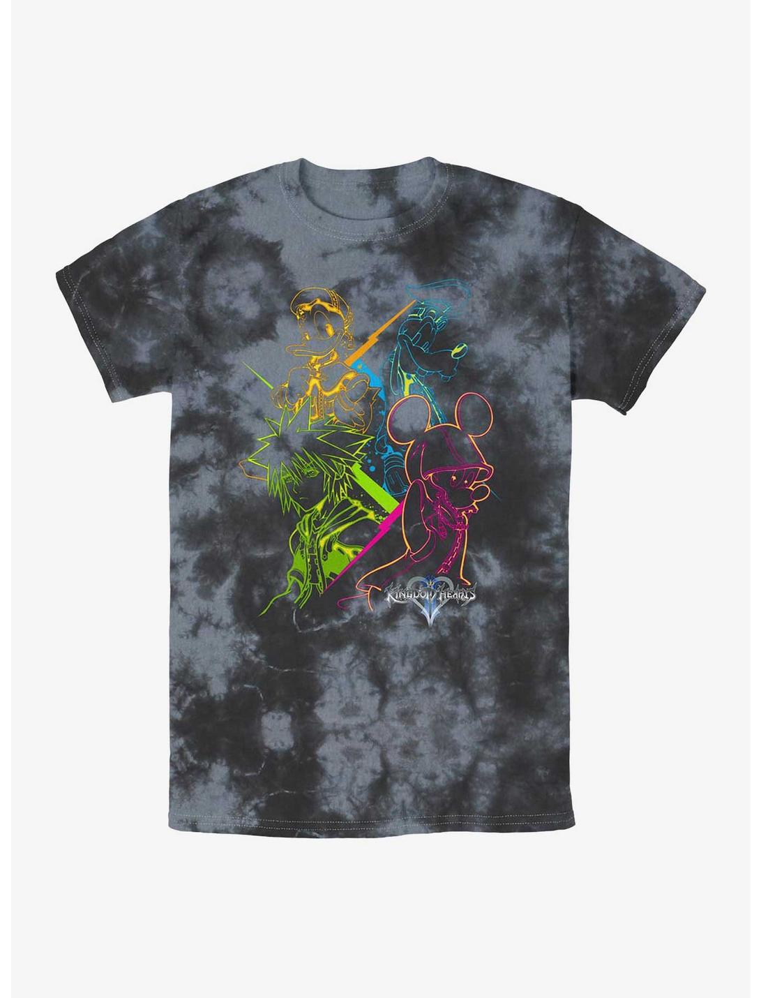 Disney Kingdom Hearts Kingdom Neon Color Tie-Dye T-Shirt