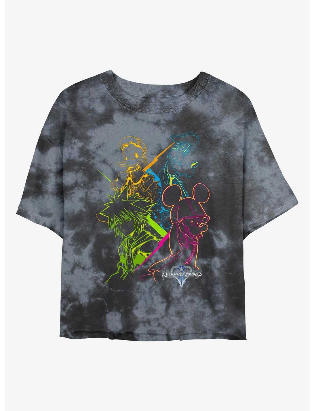 T-Shirt Court Tie-Dye Fille Disney Kingdom Hearts Kingdom Couleurs Néon