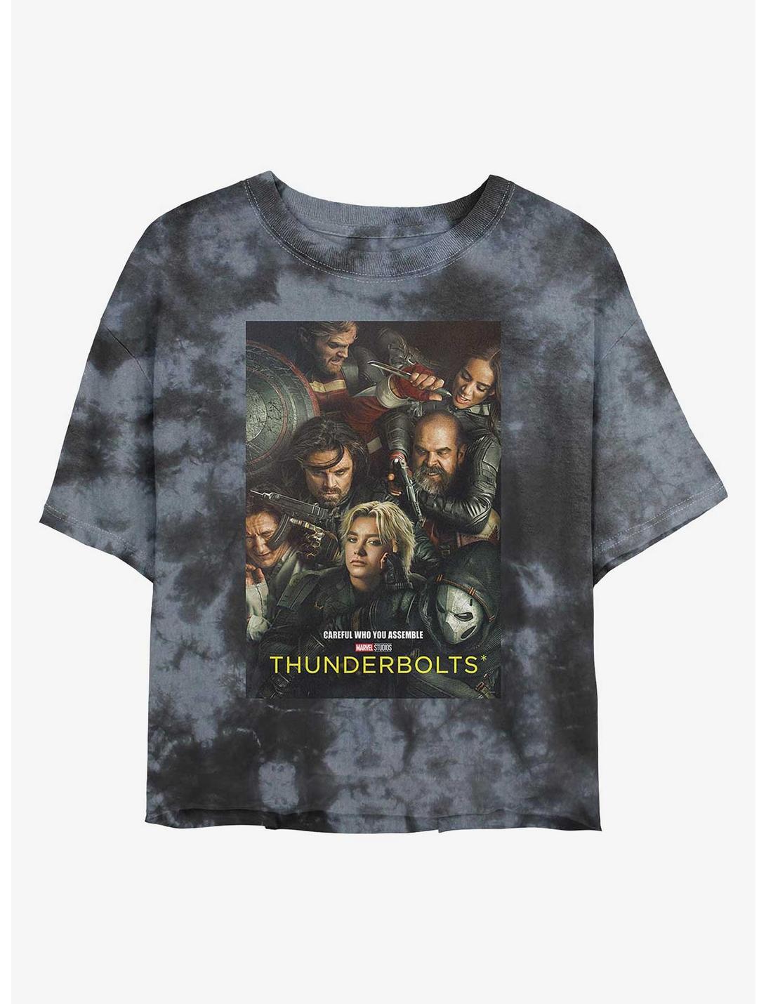 Marvel Thunderbolts* Team Poster Girls Tie-Dye Crop T-Shirt