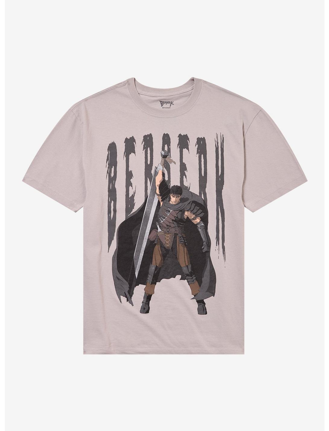 T-shirt beige Berserk Guts à imprimé géant