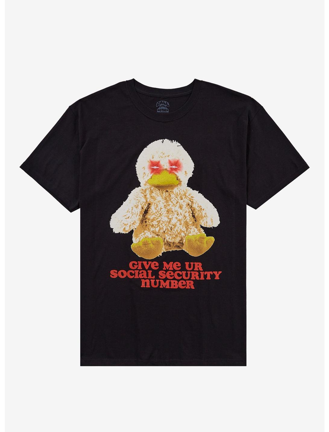 Duck Plush Social Security Number T-Shirt By Call Your Mother