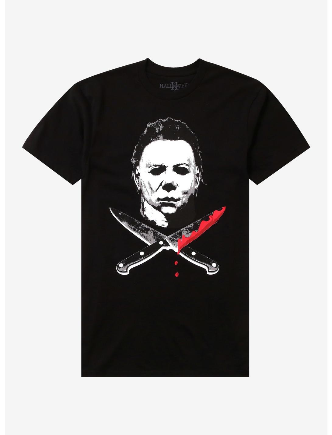 Halloween II Michael Myers Crossed Knives T-Shirt