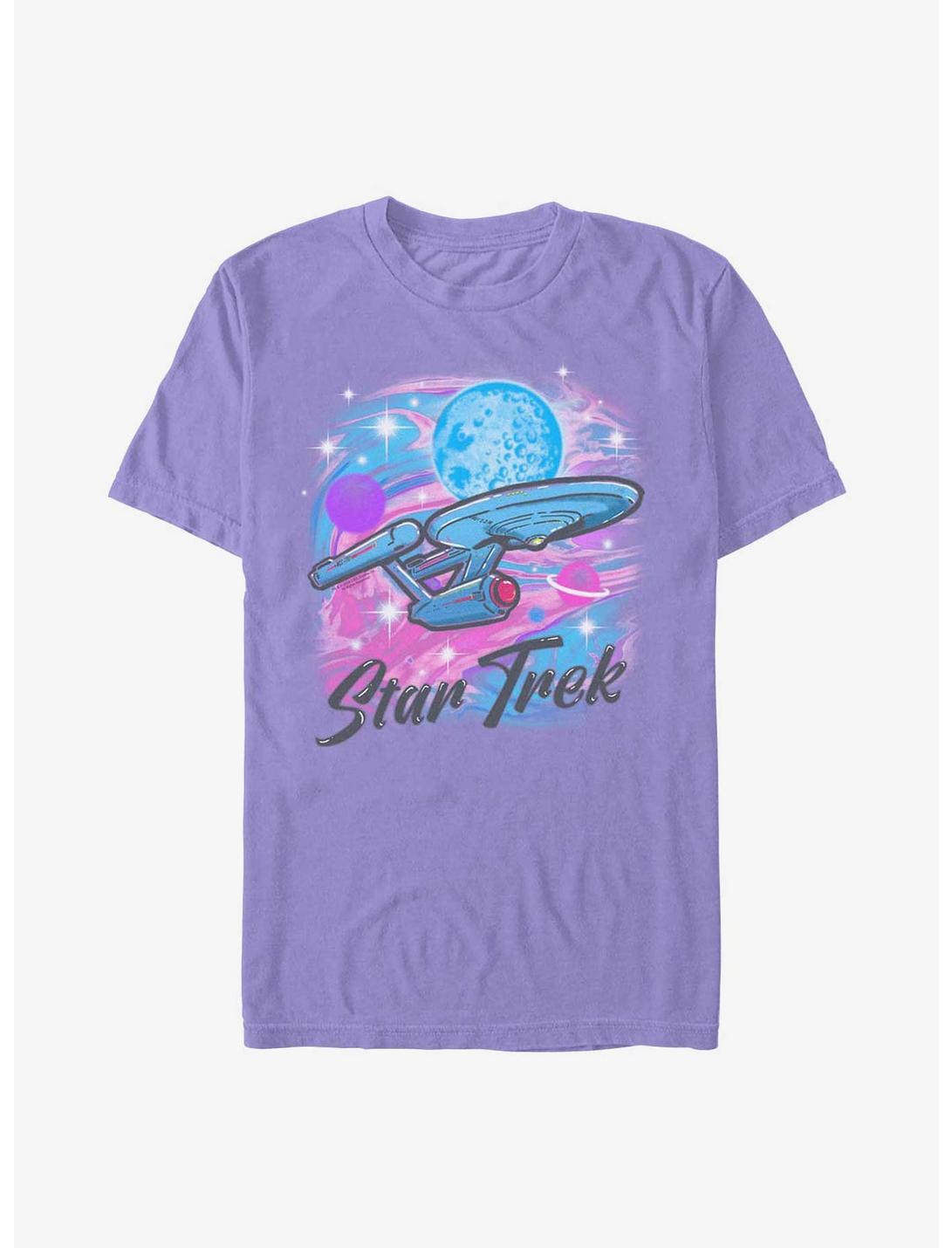 T-shirt teint par pigment Star Trek avec vaisseau aérographe