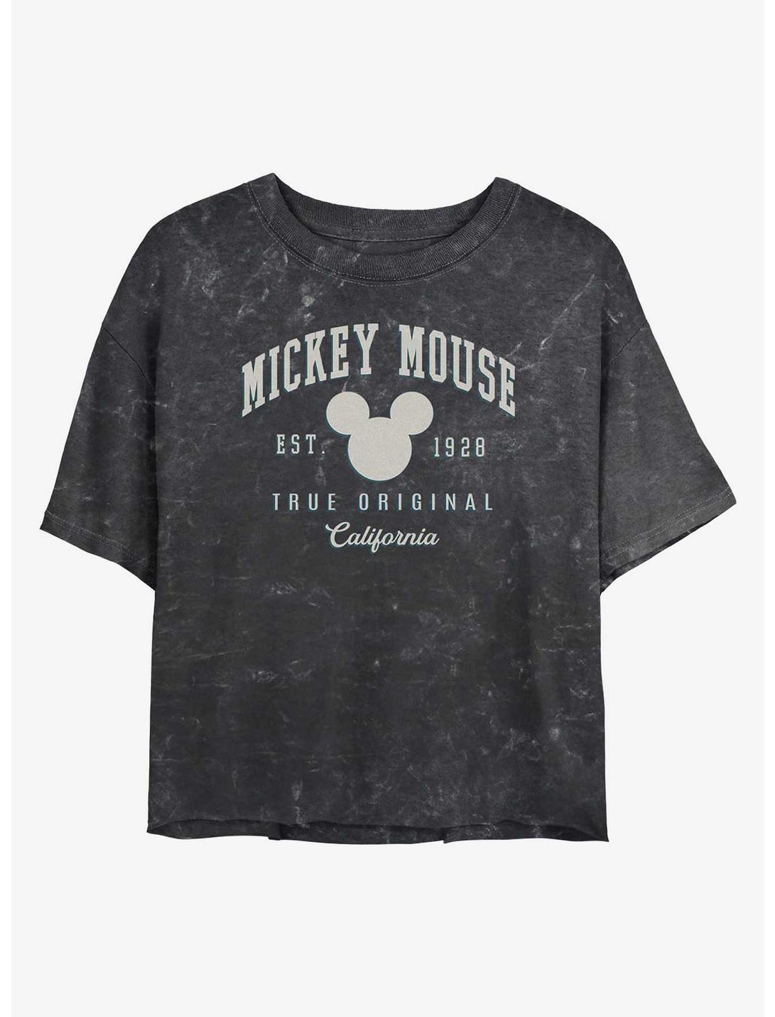 Disney Mickey Mouse 1928 Cali Girls Mineral Wash Crop T-Shirt