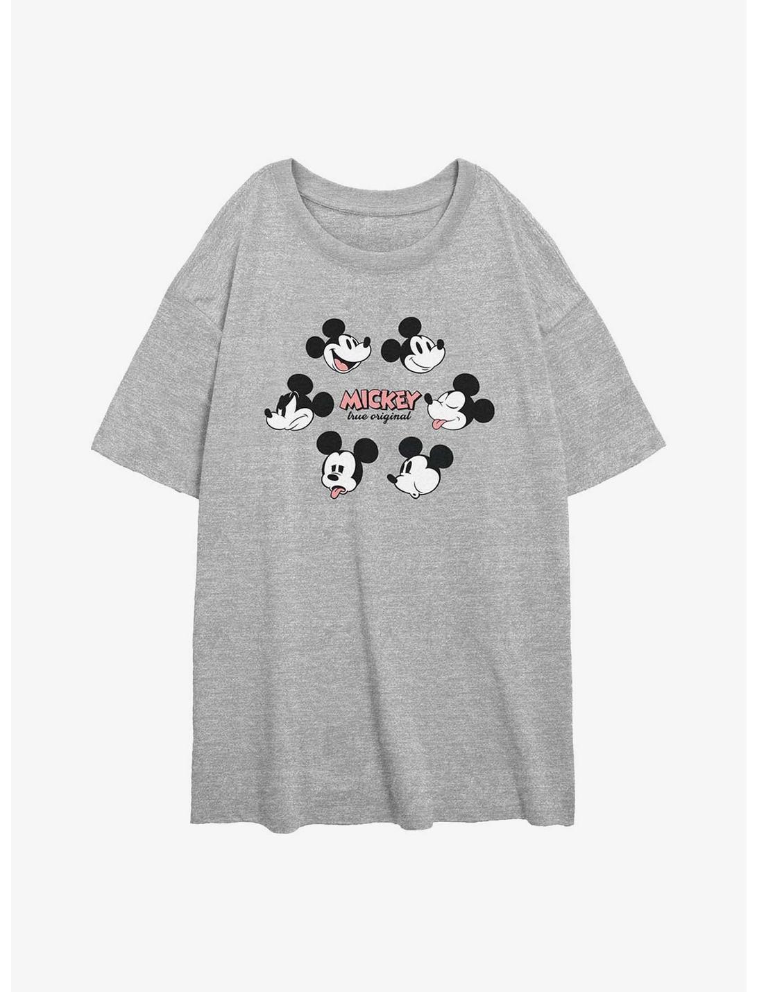Disney Mickey Mouse Faces Girls Oversized T-Shirt