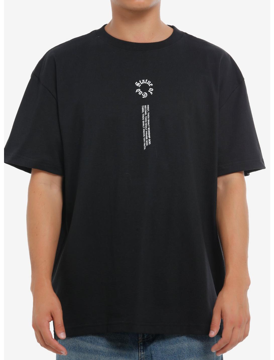 T-shirt ample à double face « Statue du Dieu » Solo Leveling