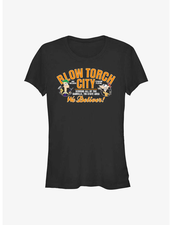 Phineas And Ferb Blow Torch City Girls T-Shirt