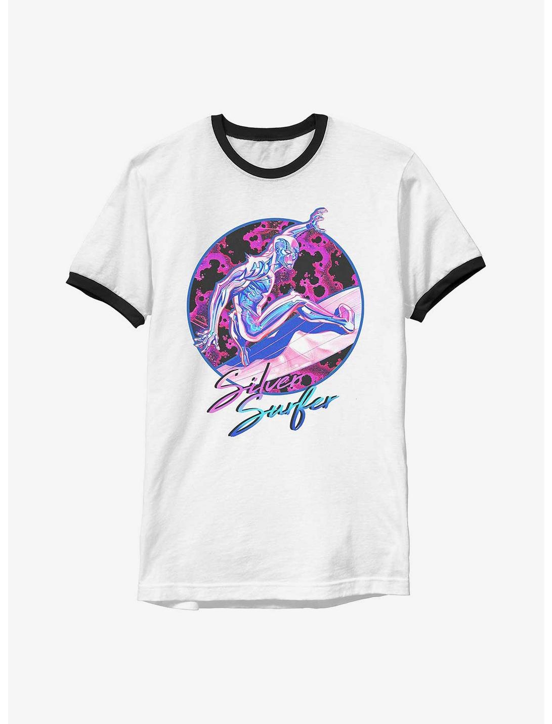 Marvel Fantastic Four Silver Surfer 90s Vibe Ringer T-Shirt