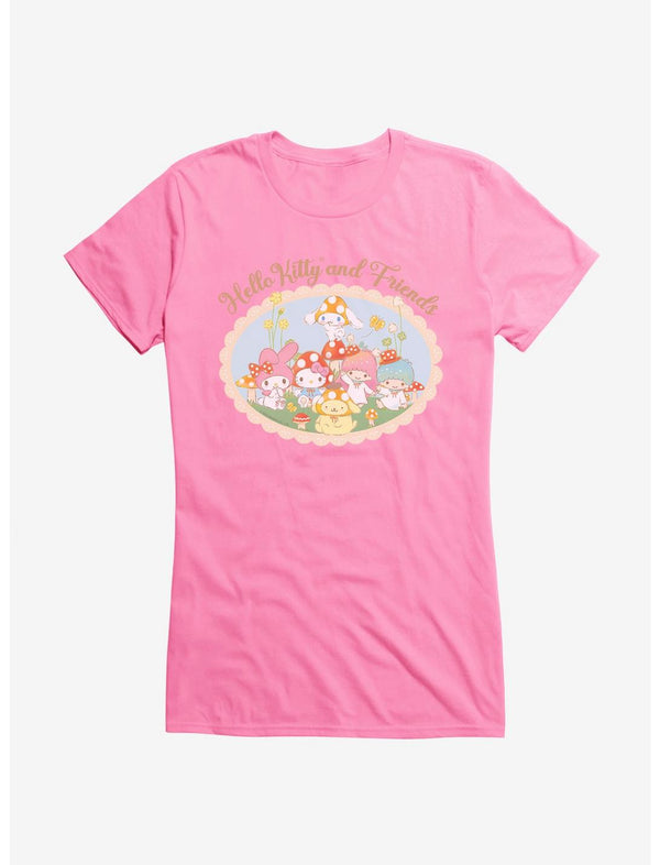 Hello Kitty And Friends Mushroom Garden Portrait Girls T-Shirt