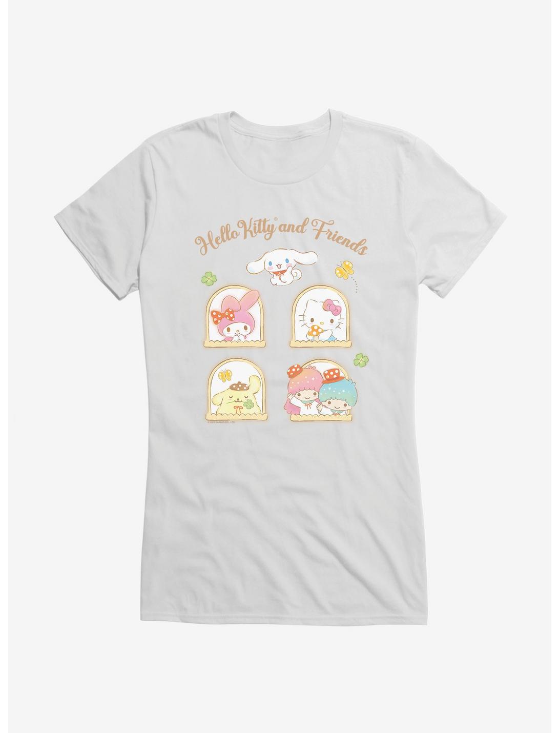 T-shirt Fille Hello Kitty Et Ses Amis Jardin Champignons