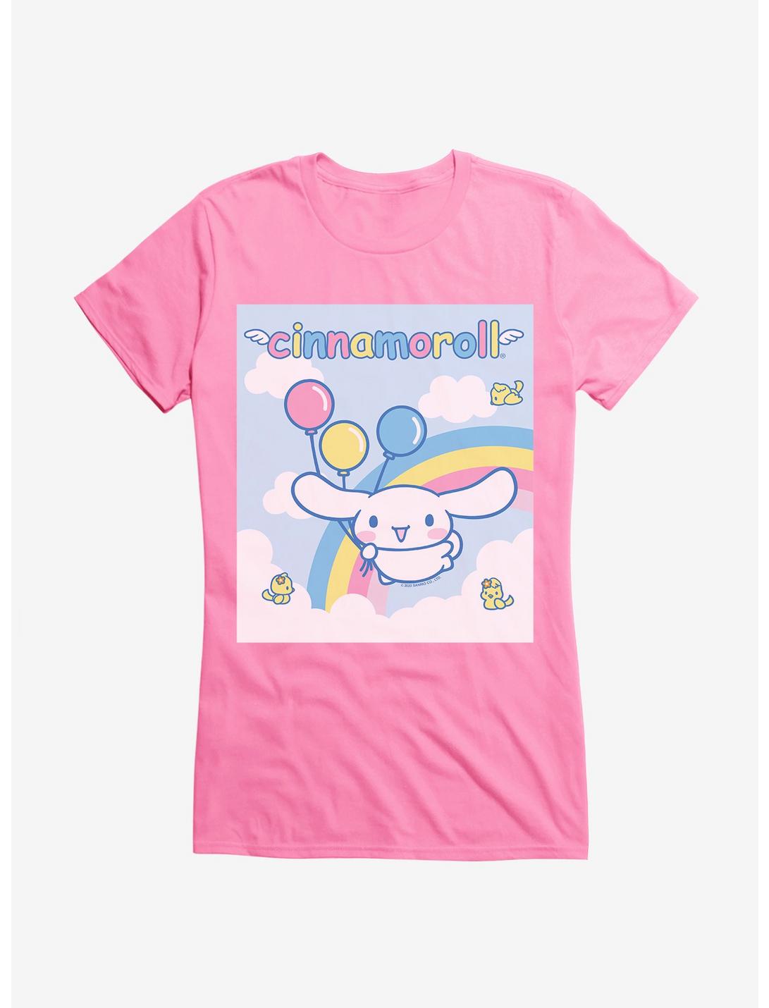 Cinnamoroll Balloons And Rainbow Girls T-Shirt