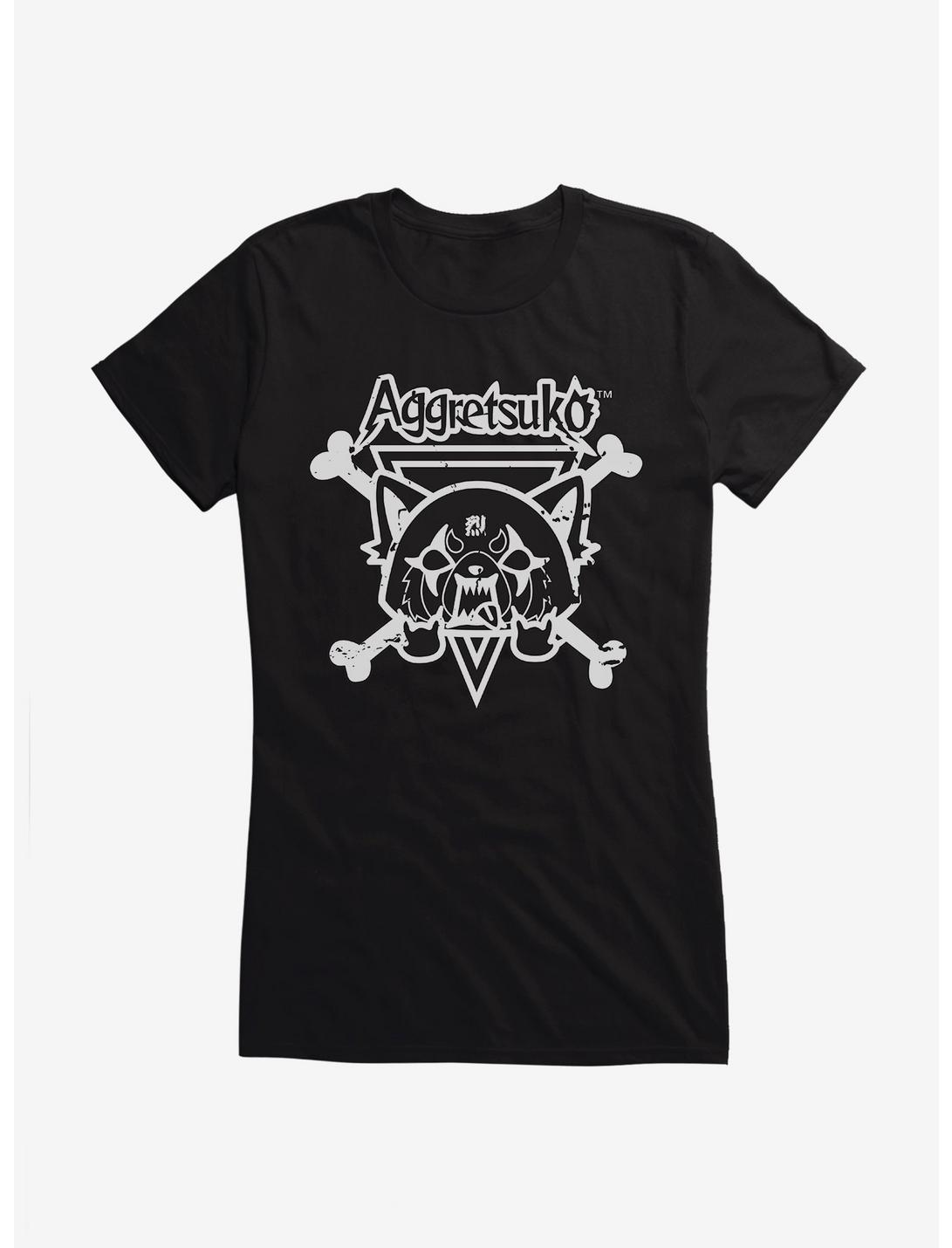 Aggretsuko Metal Crossbones Girls T-Shirt