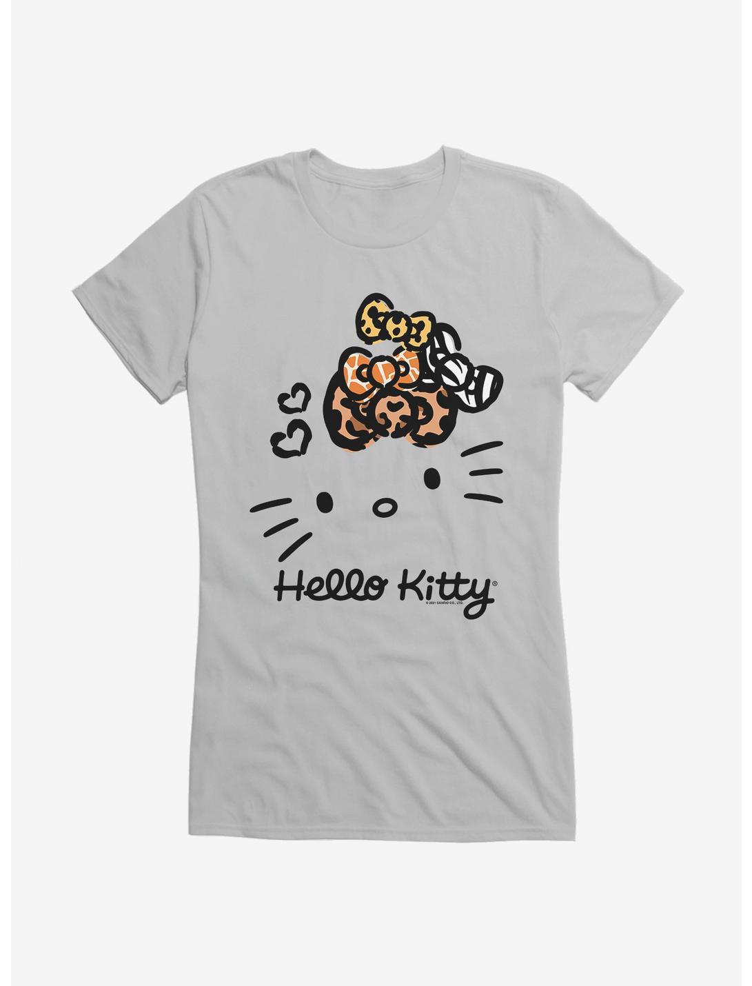T-shirt pour filles Hello Kitty Jungle Paradise à motif pochoir