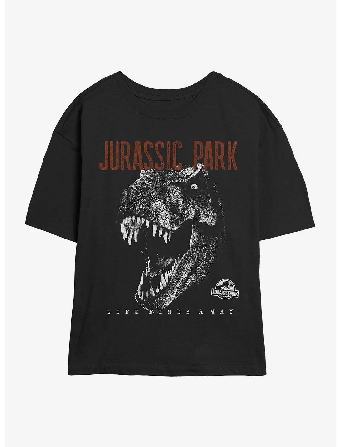 Jurassic Park T-Rex Life Finds A Way Girls Skimmer T-Shirt Hot Topic Exclusive