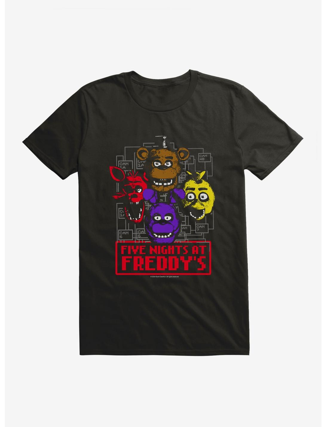 Five Nights At Freddy's Camera Map Characters Extra Soft T-Shirt