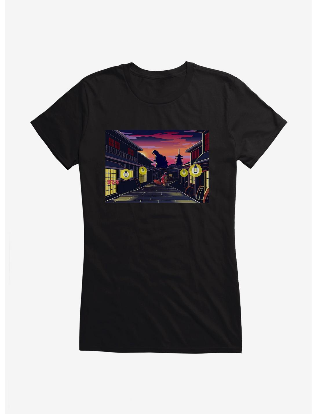Godzilla Kabuki Sunset Girls T-Shirt