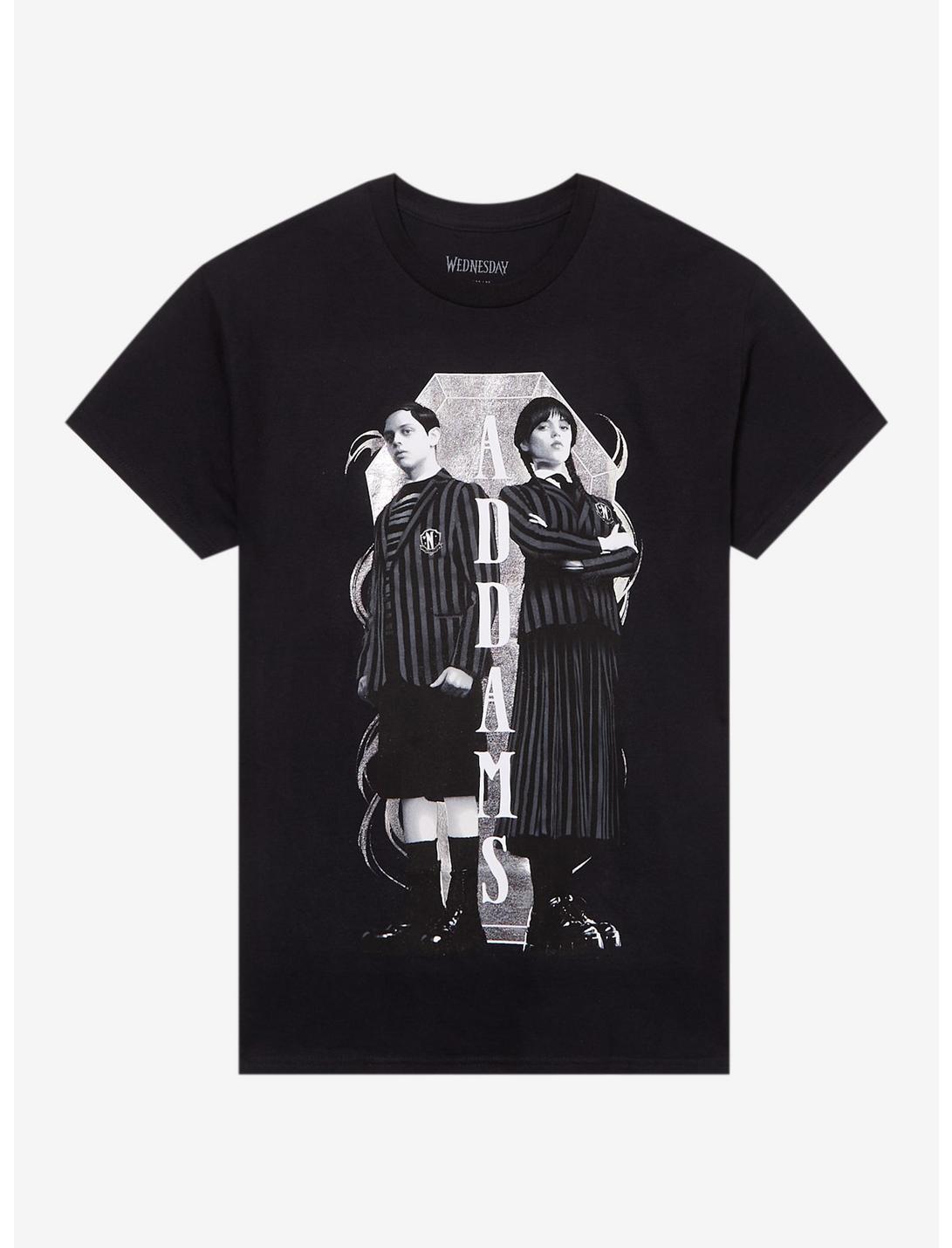 T-shirt Filles Mercredi Famille Addams Duo