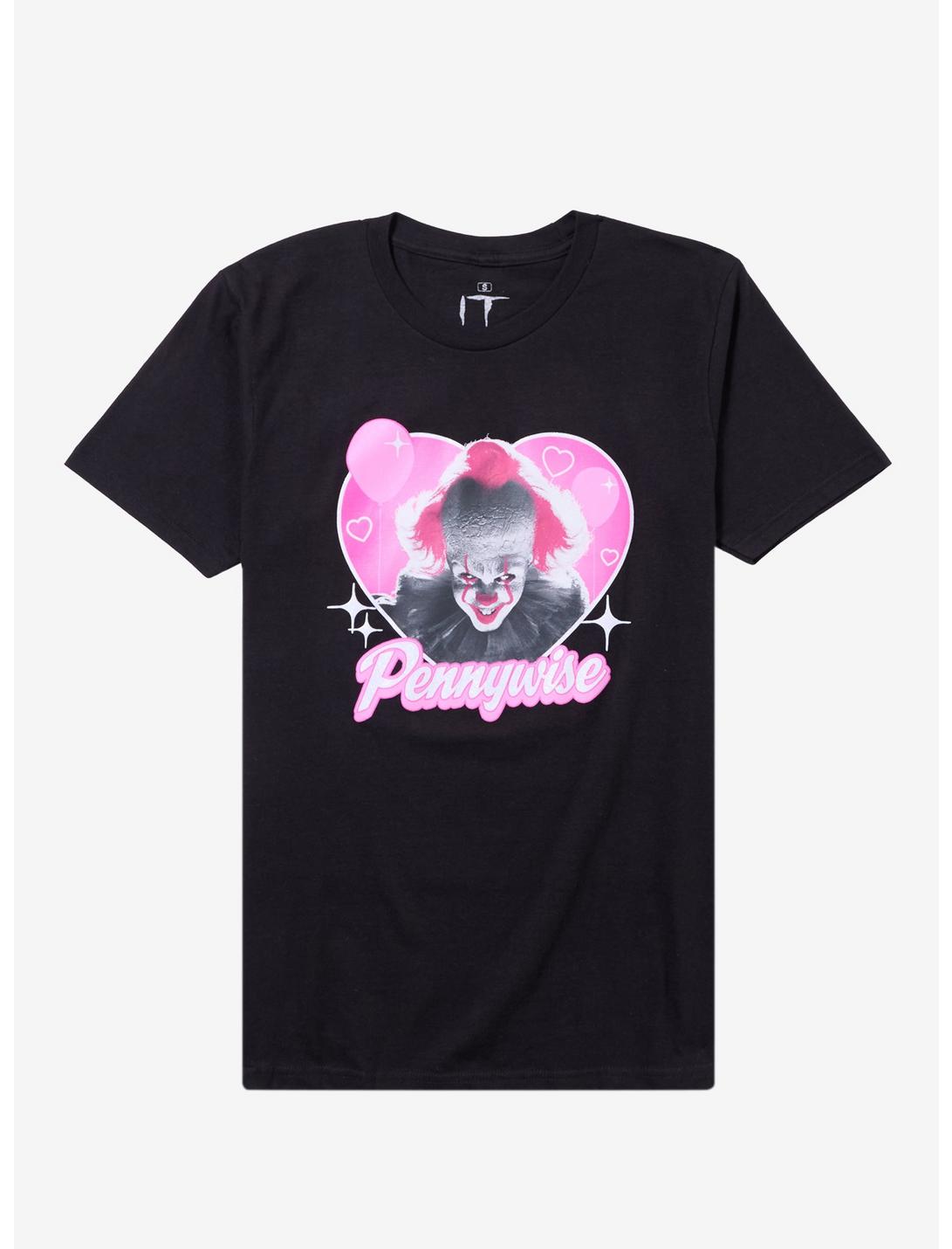 IT Pennywise Heart Glitter Portrait T-Shirt