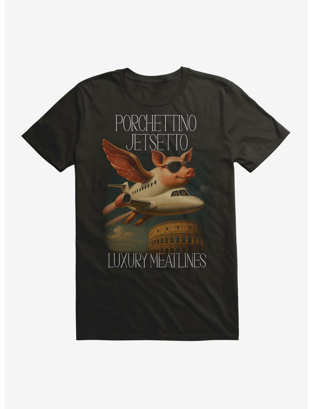 T-shirt Porchettino Jetsetto Luxury Meatlines Flying Pig Italian Brainrot