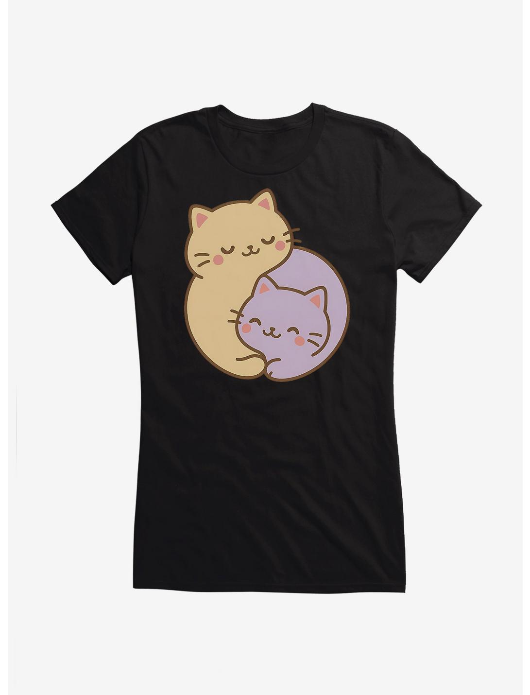 Ying Yang Cats Girls T-Shirt