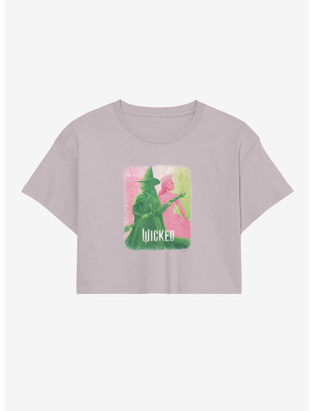 Wicked Elphaba Glinda Split Girls Crop T-Shirt