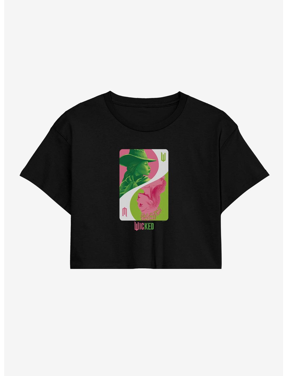 Wicked Elphaba Glinda Card Girls Crop T-Shirt