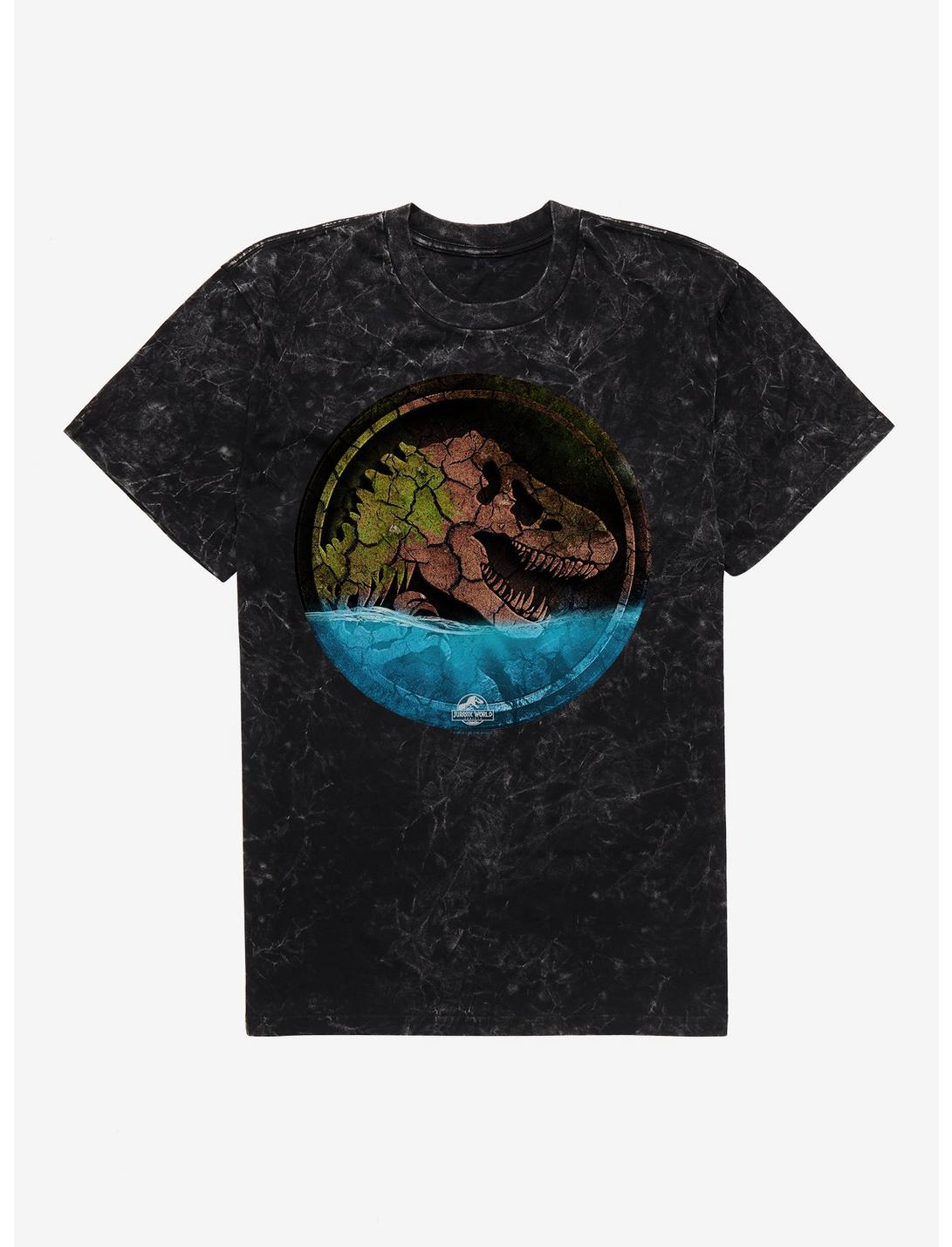 Jurassick World Rebirth Moss Covered Logo Mineral Wash T-Shirt