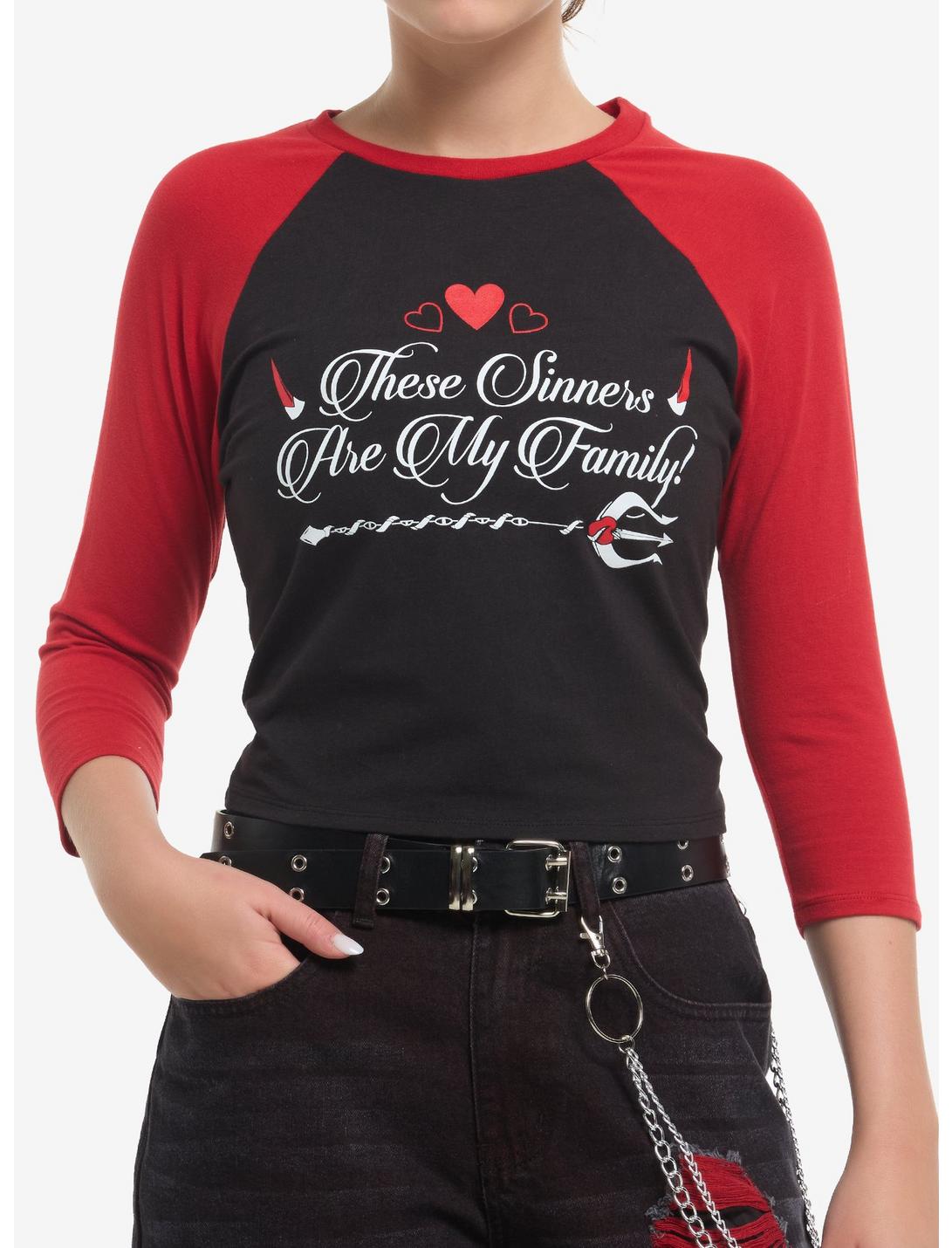 Hazbin Hotel Family Sinners Girls Raglan T-Shirt
