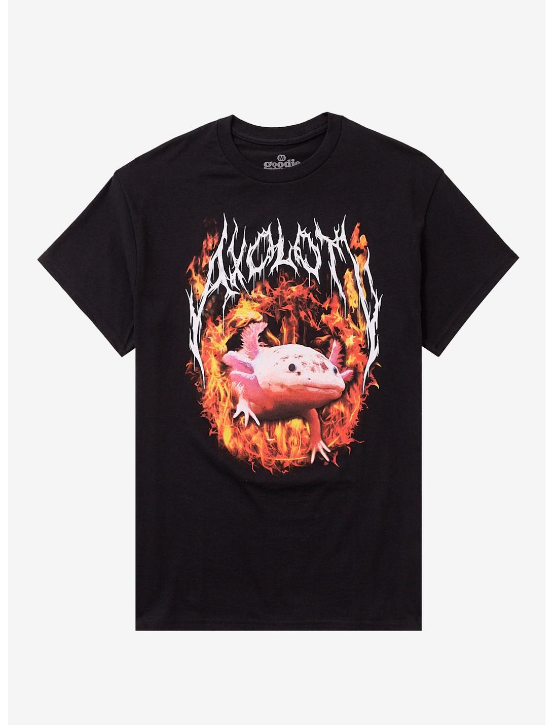 T-Shirt Axolotl Fire Metal Par Goodie Two Sleeves