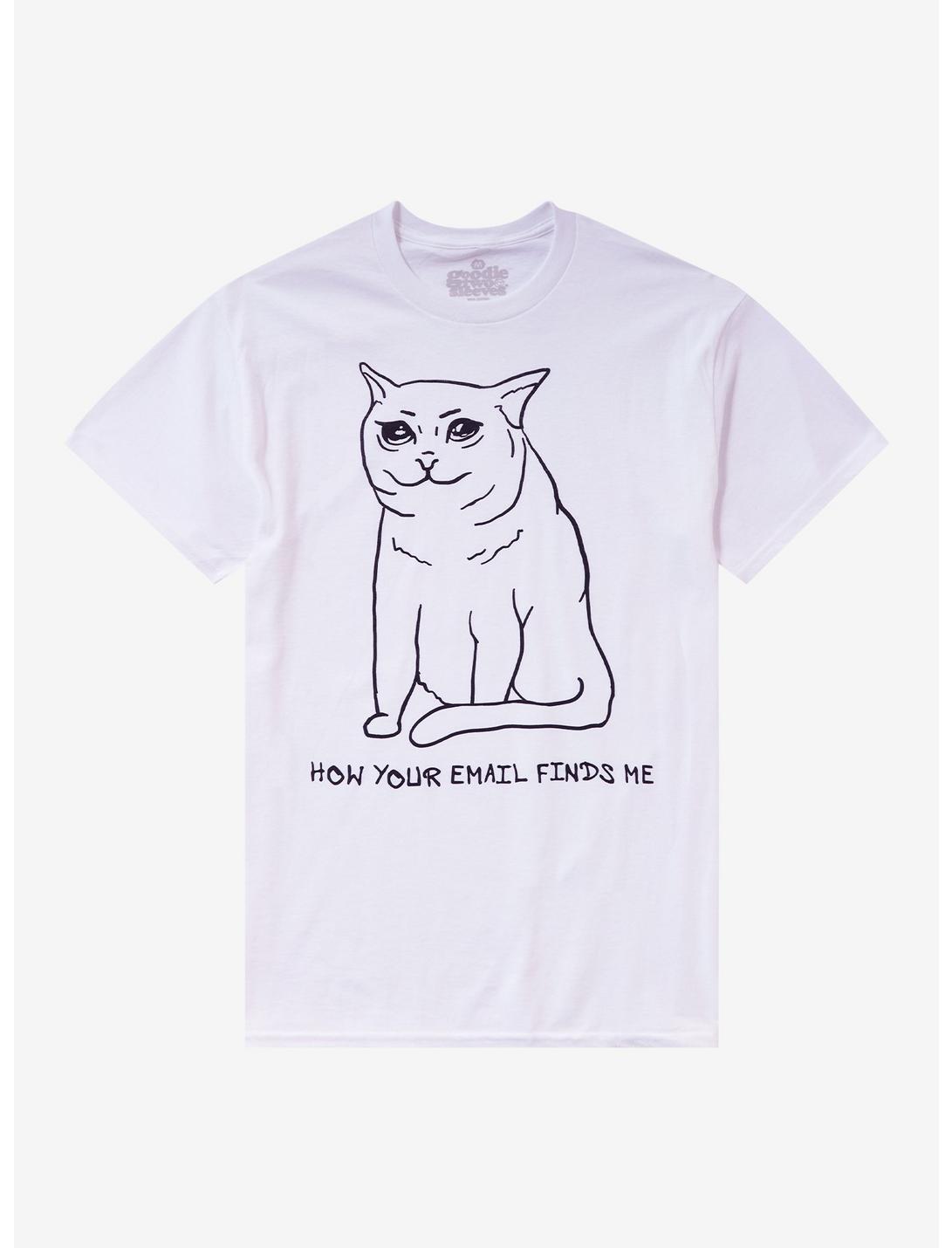 Sad Cat Email T-Shirt By Goodie Two Sleeves
