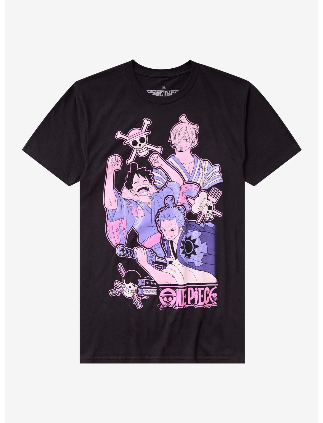 One Piece Trio Wano Glitter Print T-Shirt