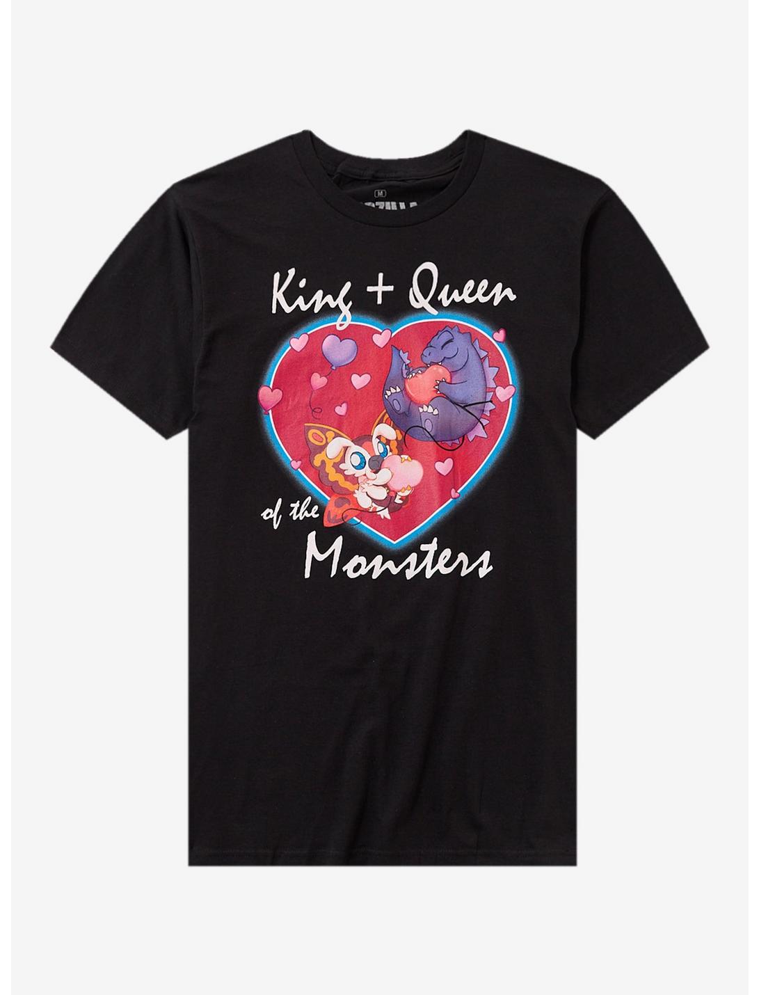 Godzilla & Mothra Heart King & Queen T-Shirt