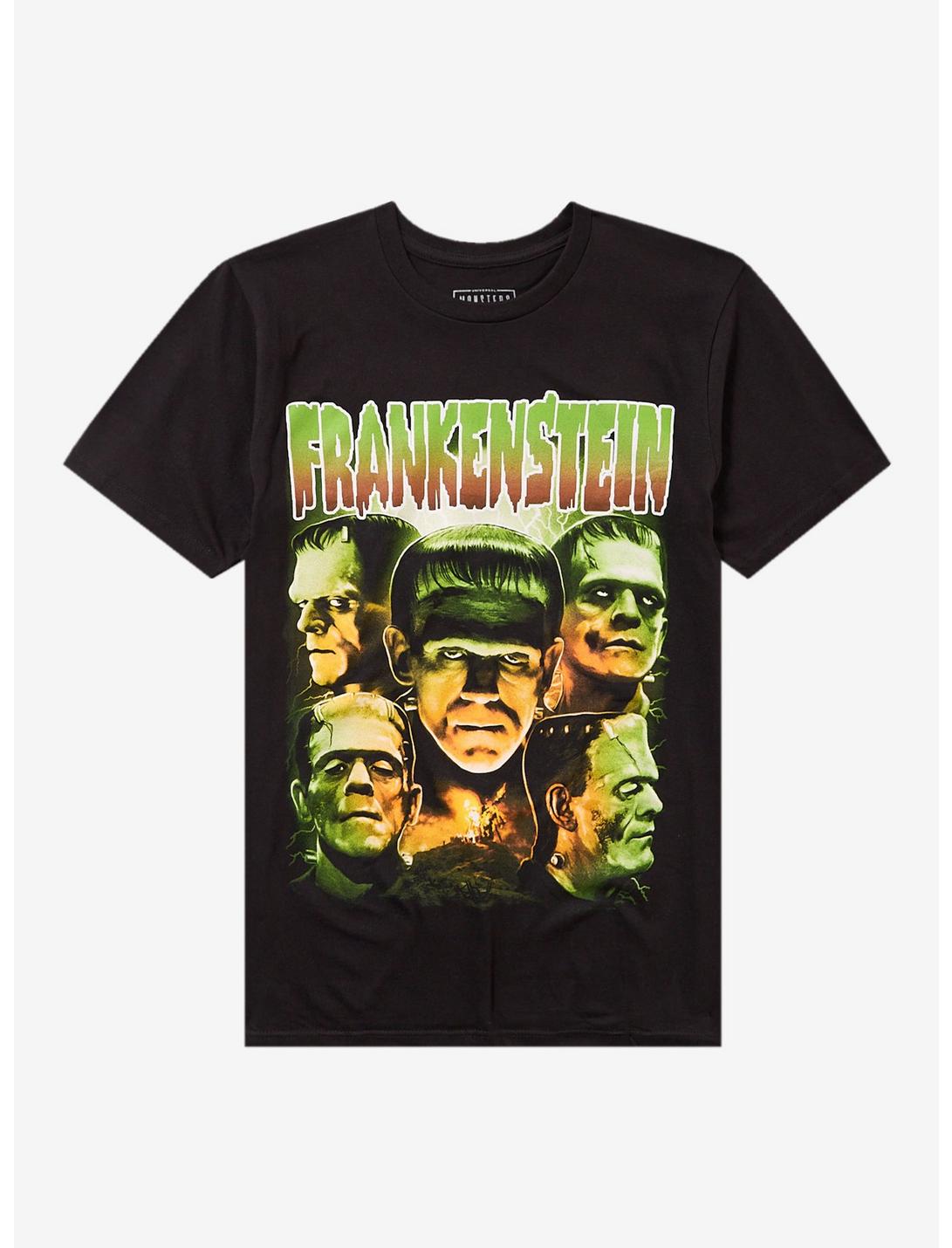 Rock Rebel Universal Monsters Frankenstein Collage T-Shirt