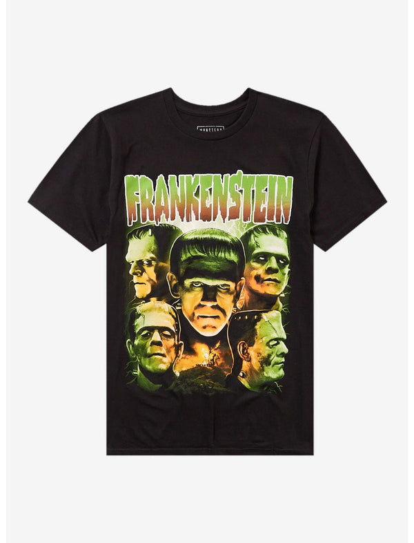 Rock Rebel Universal Monsters Frankenstein Collage T-Shirt