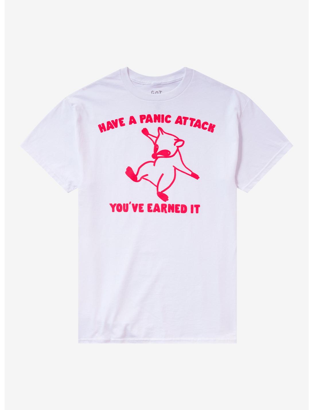 Panic Attack Raccoon T-Shirt By Got Funny?