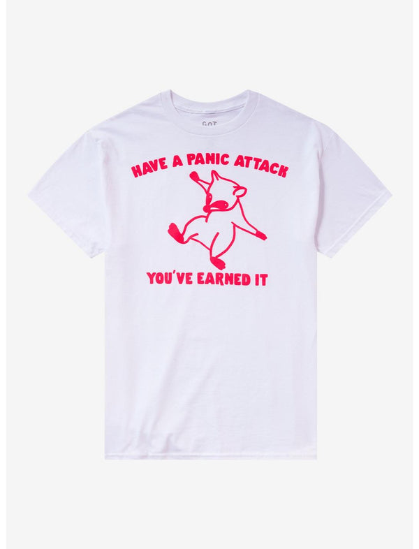 Panic Attack Raccoon T-Shirt By Got Funny?