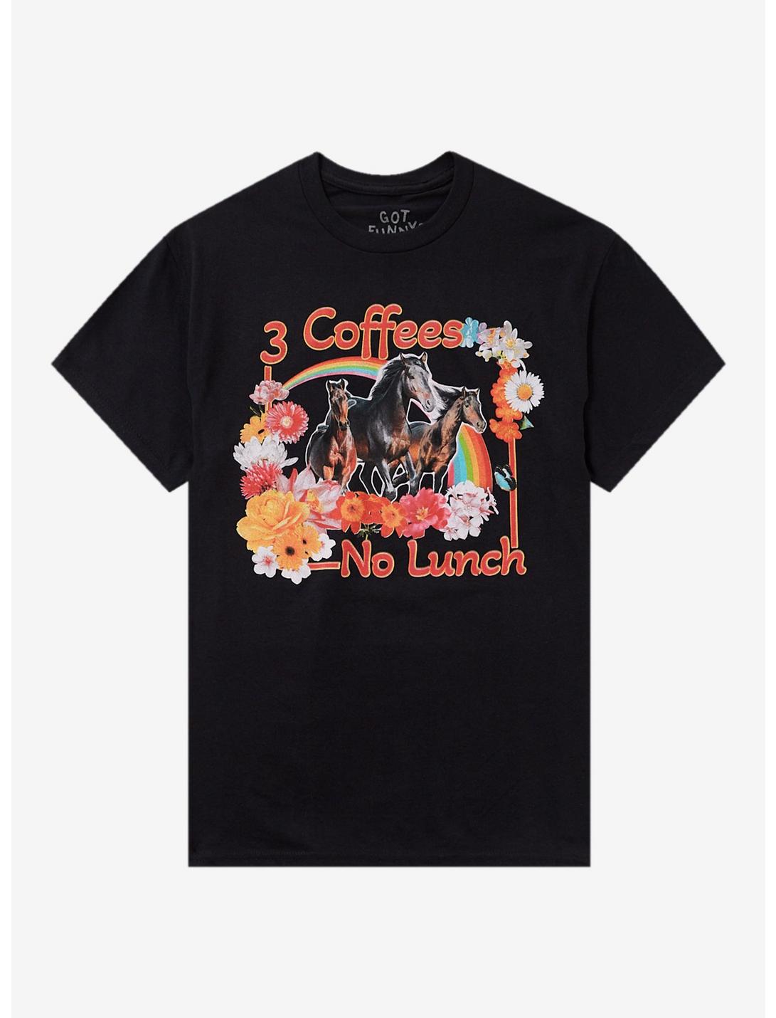 3 Coffees No Lunch T-Shirt By Got Funny?