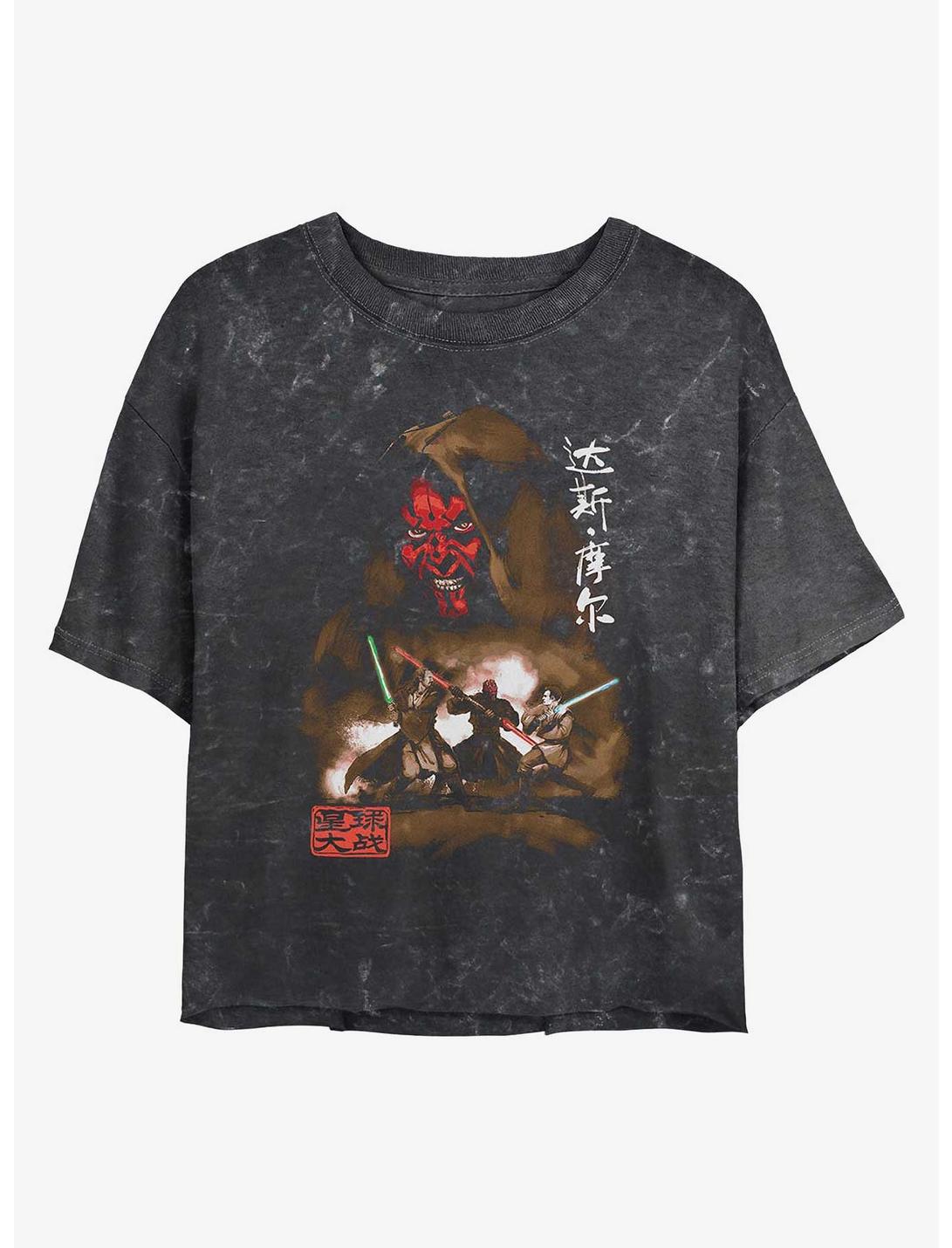 T-shirt court Star Wars Maul Battle Girls (coupe délavée)