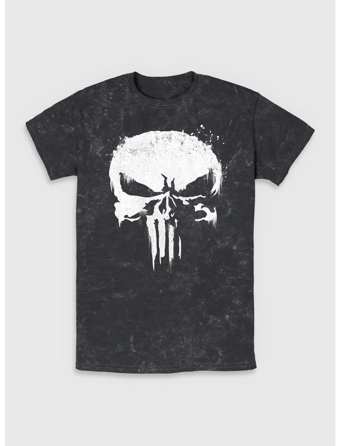 Marvel Punisher Skull Whiteout Mineral Wash T-Shirt