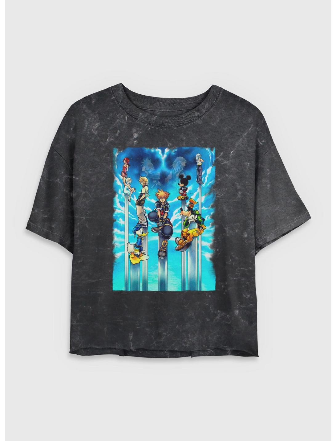 Disney Kingdom Hearts Sky Kingdom Girls Mineral Wash Crop T-Shirt