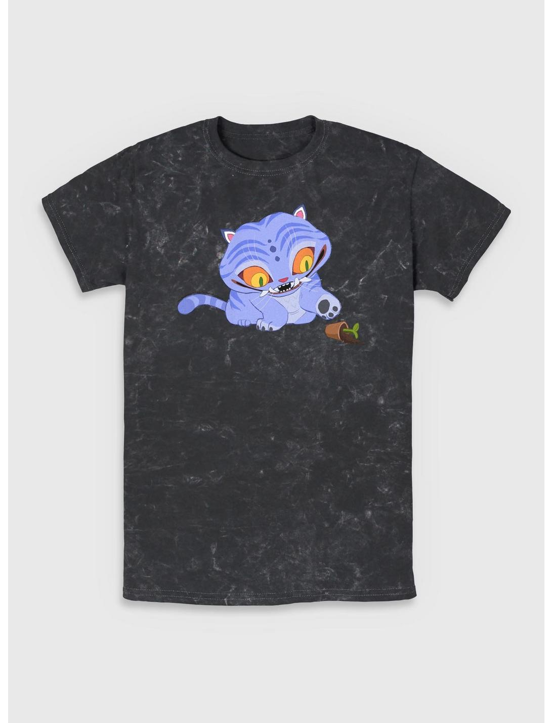 T-shirt délavé KPop Demon Hunters Chibi Tigre maladroit